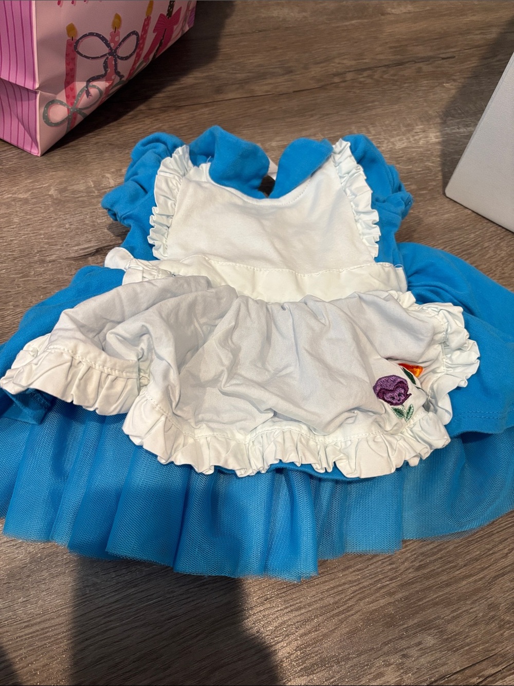 Blue and White Alice-Style Kids Costume Dress